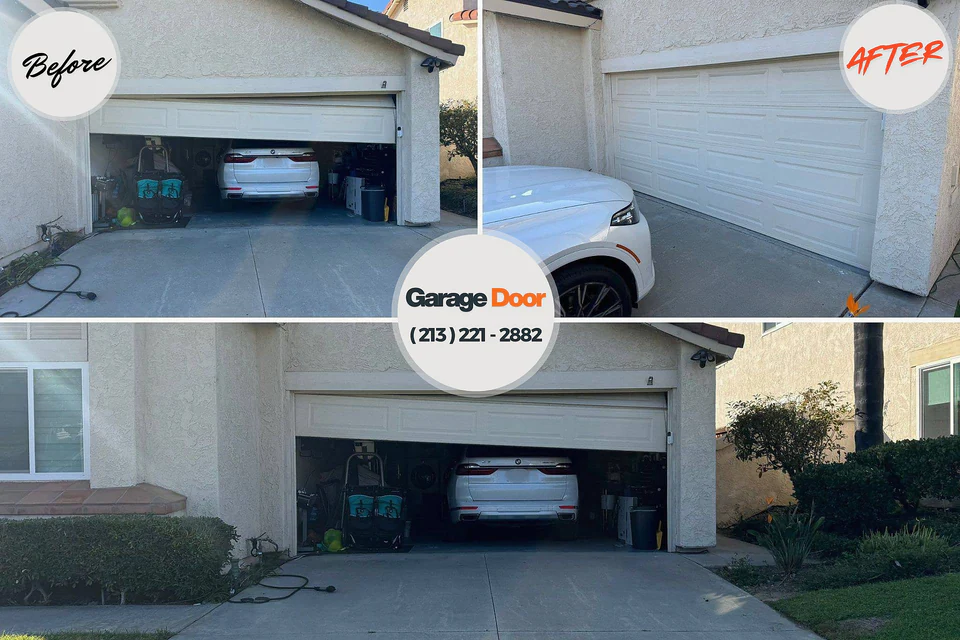 Before and after: garage door opener repair New California, OH